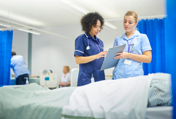 two nurses working in a hospital