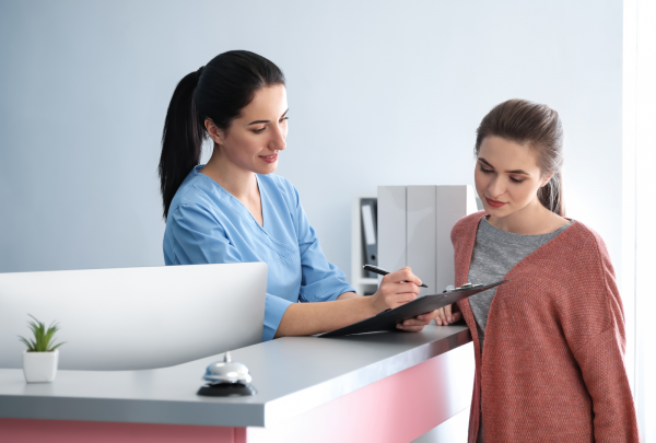 Nurse working in a clinic