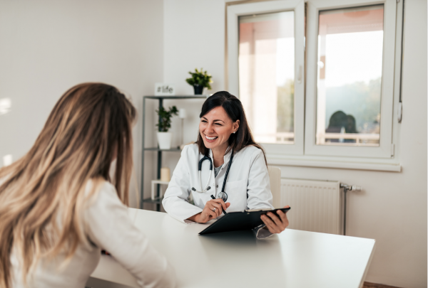 Doctor talking to a patient