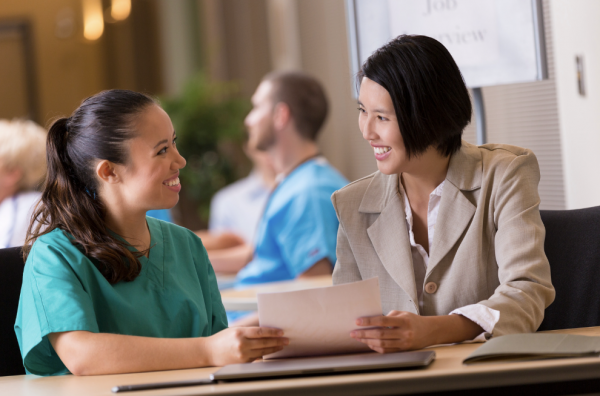 nurse at an interview